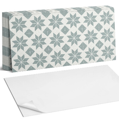 Nástěnný panel za linku Geometrické květinové vzory