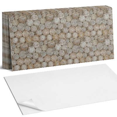 Obkladový panel do kuchyně Vzorek s dřevěnými kruhy