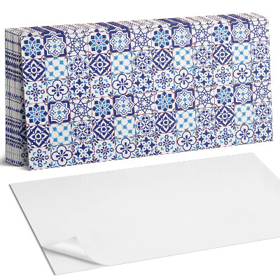 Nástěnný panel za linku Mozaikový vzor s květinami