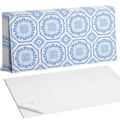 Obkladový panel do kuchyně Květinový vzor v kruzích