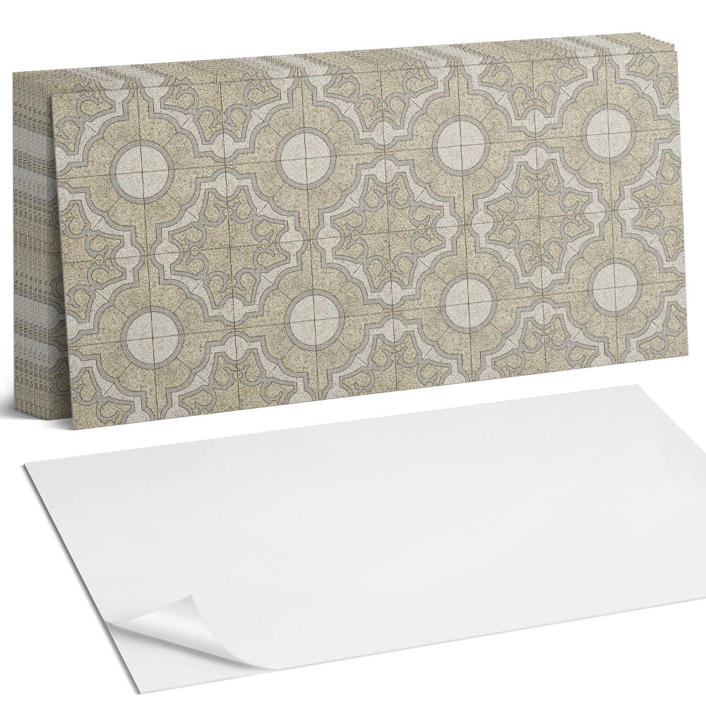 Nástěnný panel za linku Mozaikový vzor s kruhy