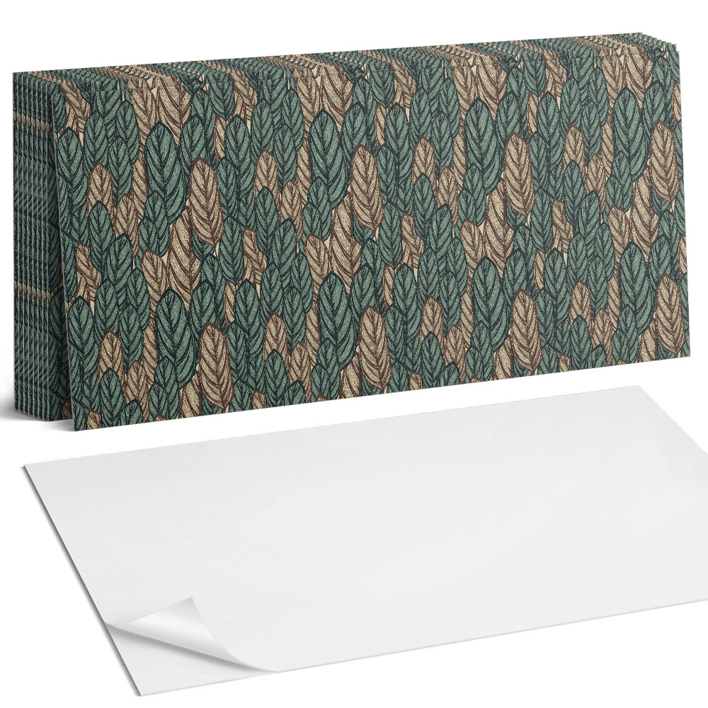 Nástěnný panel do kuchyně 2D listový vzor