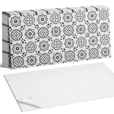 Obkladový panel do kuchyně Geometrické vzory ve čtvercích