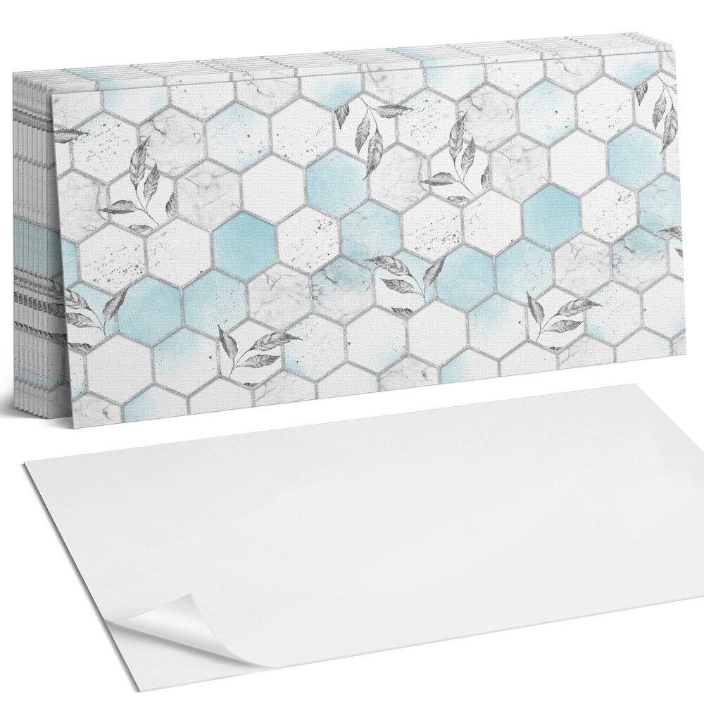 Samolepící panel na zeď Šestihranný vzor s listy