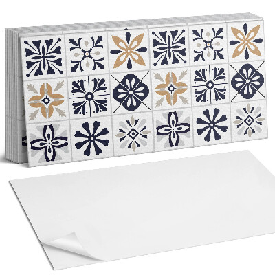 Nástěnný panel do kuchyně Dekorativní vzory v dlaždicích