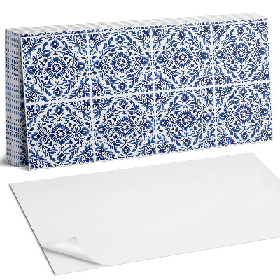 Nástěnný panel za linku Květinový vzor s ornamenty