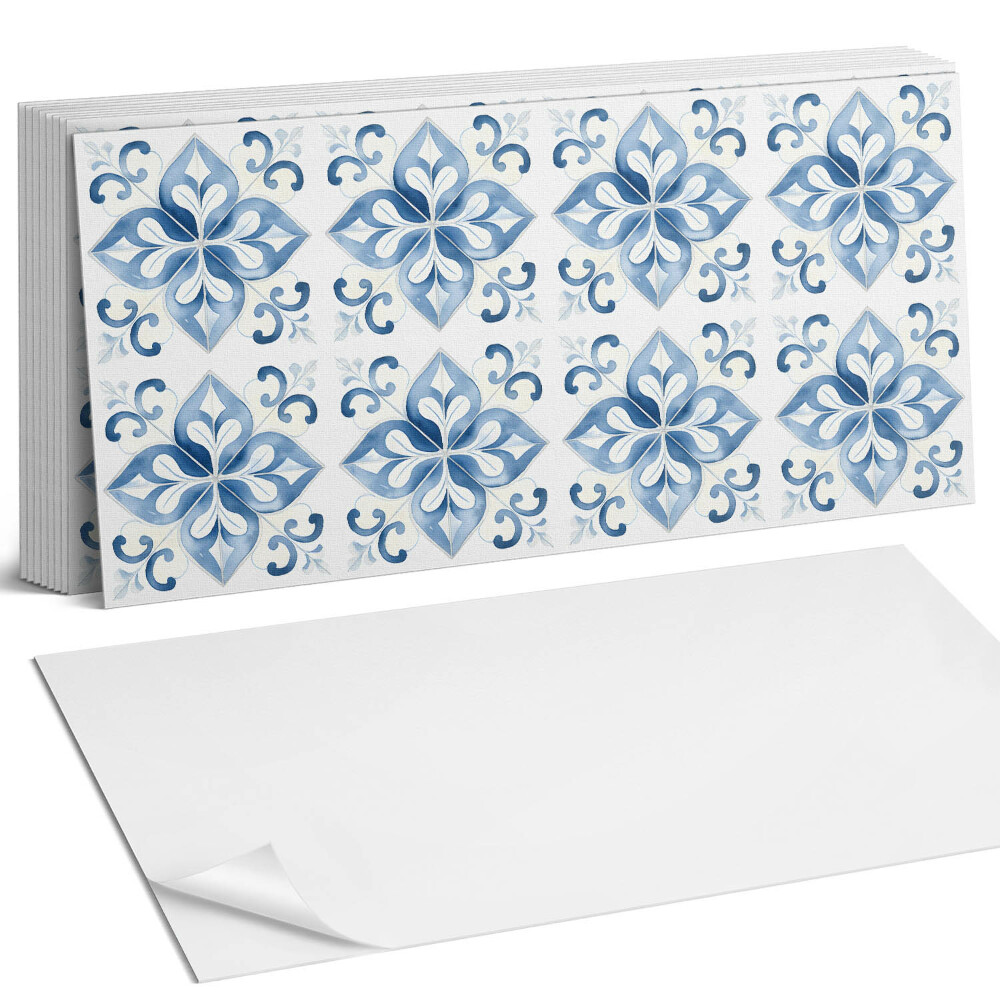 Samolepící panel na zeď Květinový vzor na dlaždicích