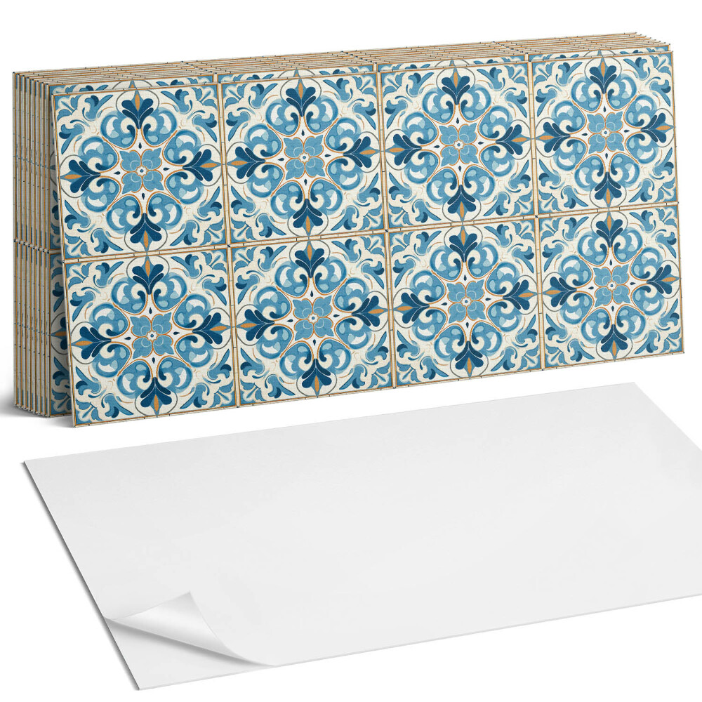 Nástěnný panel za linku Rostlinný vzor v symetrii