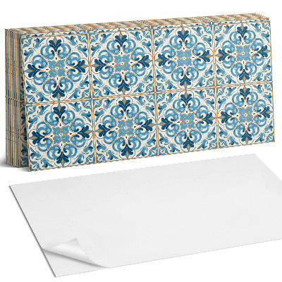 Nástěnný panel za linku Rostlinný vzor v symetrii