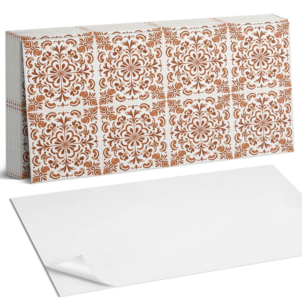 Obkladový panel do kuchyně Ornamentální květinový vzor