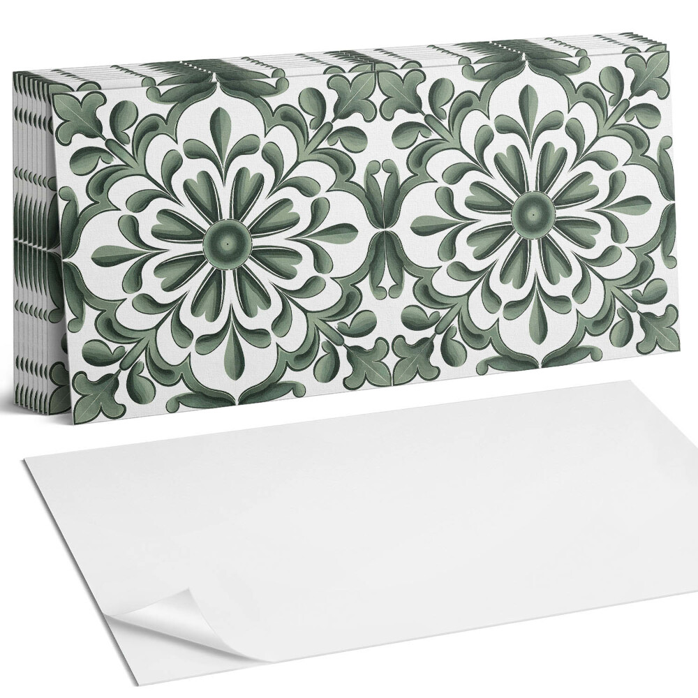 Nástěnný panel do kuchyně Rostlinný motiv v kruhu