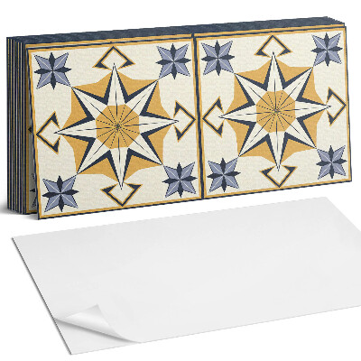 Nástěnný panel za linku Vzor kompasu s hvězdami