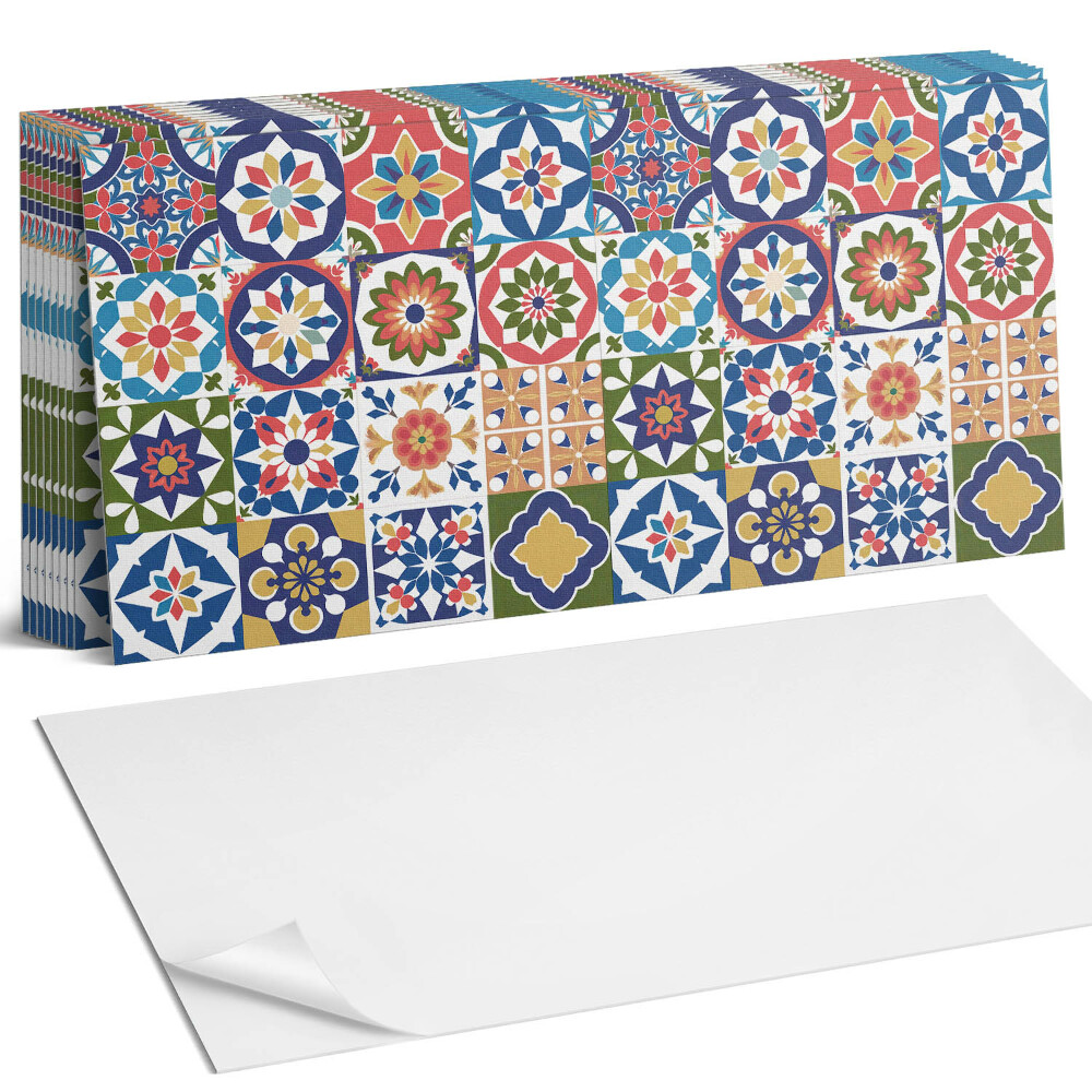 Samolepící panel na zeď Mozaikové vzory ve čtvercích