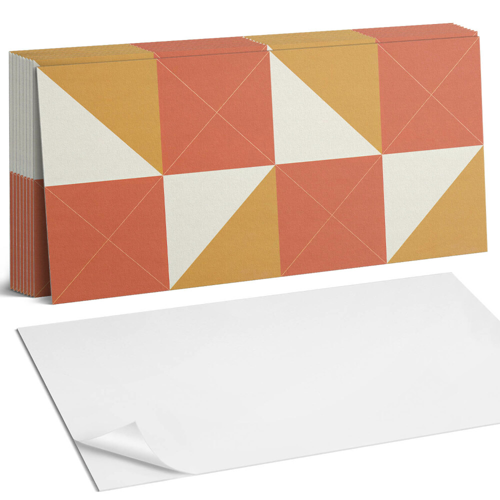 Samolepící panel na zeď Geometrie v teplých tónech