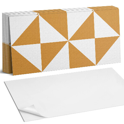 Obkladový panel do kuchyně Geometrické trojúhelníky ve čtvercích
