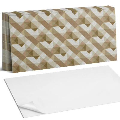 Nástěnný panel za linku Geometrie v zemních tónech