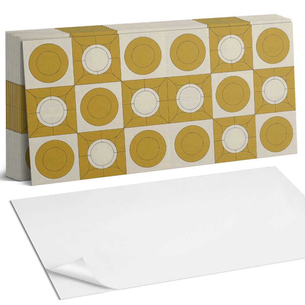 Nástěnný panel za linku Geometrický vzor s kruhy