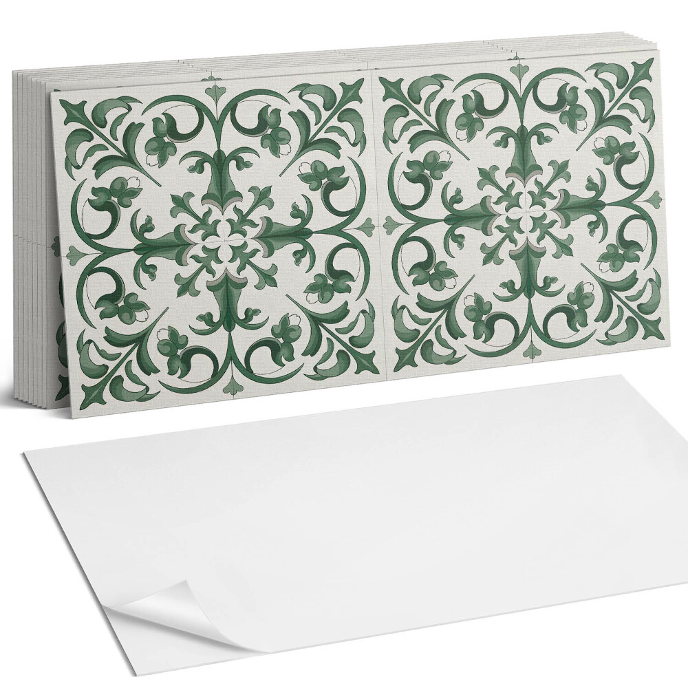 Nástěnný panel za linku Rostlinný vzor s květinovým motivem