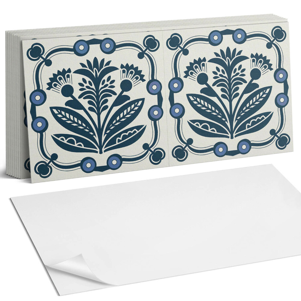 Nástěnný panel za linku Květinový vzor s listy