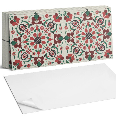 Obkladový panel do kuchyně Květinový vzor se symetrií