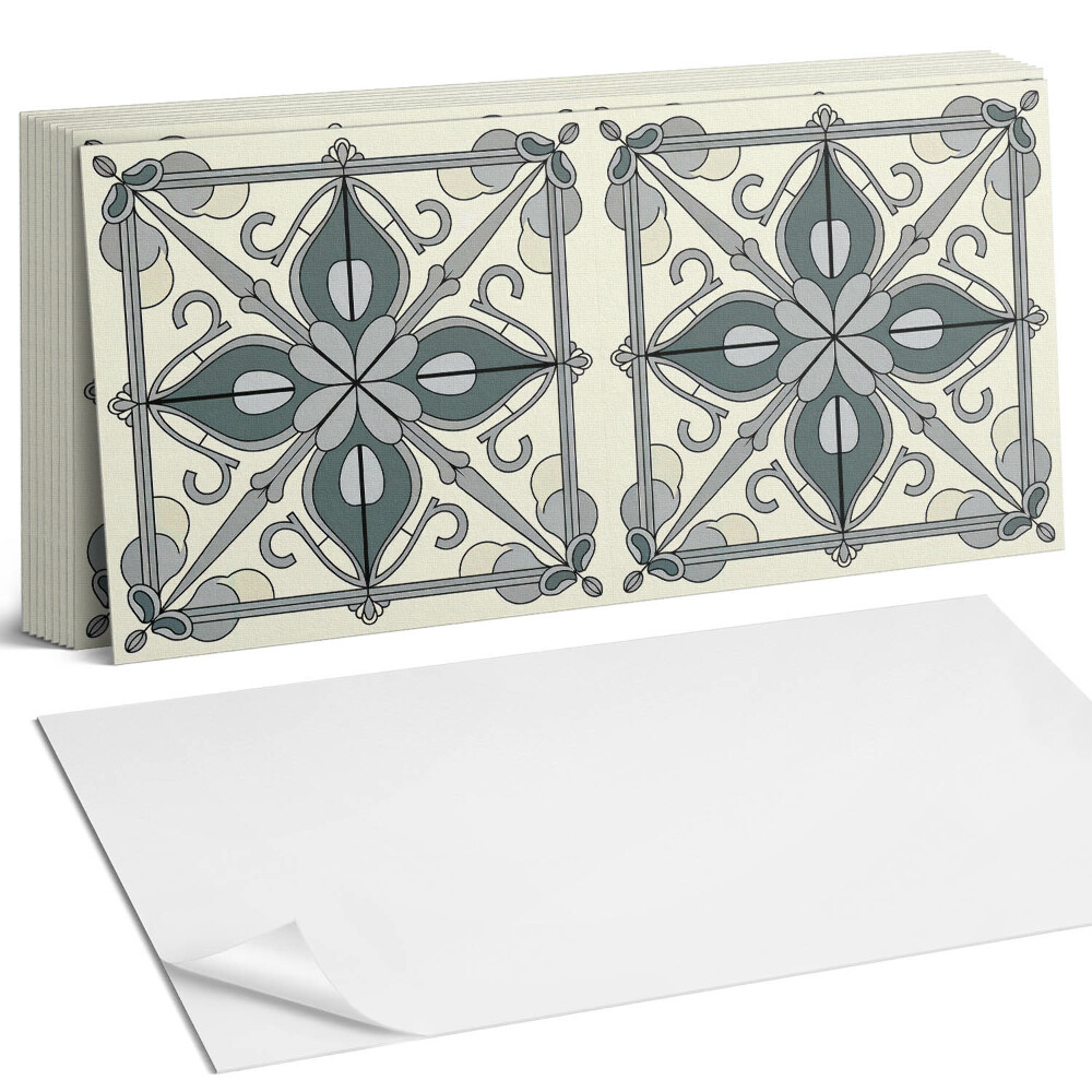 Samolepící panel na zeď Květinový vzor s ornamenty