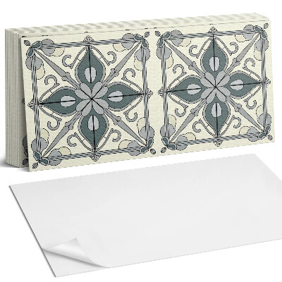 Samolepící panel na zeď Květinový vzor s ornamenty