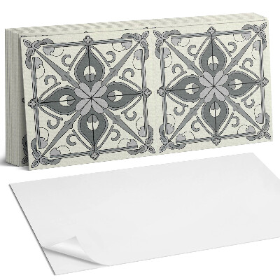 Nástěnný panel do kuchyně Květinový vzor se symetrií