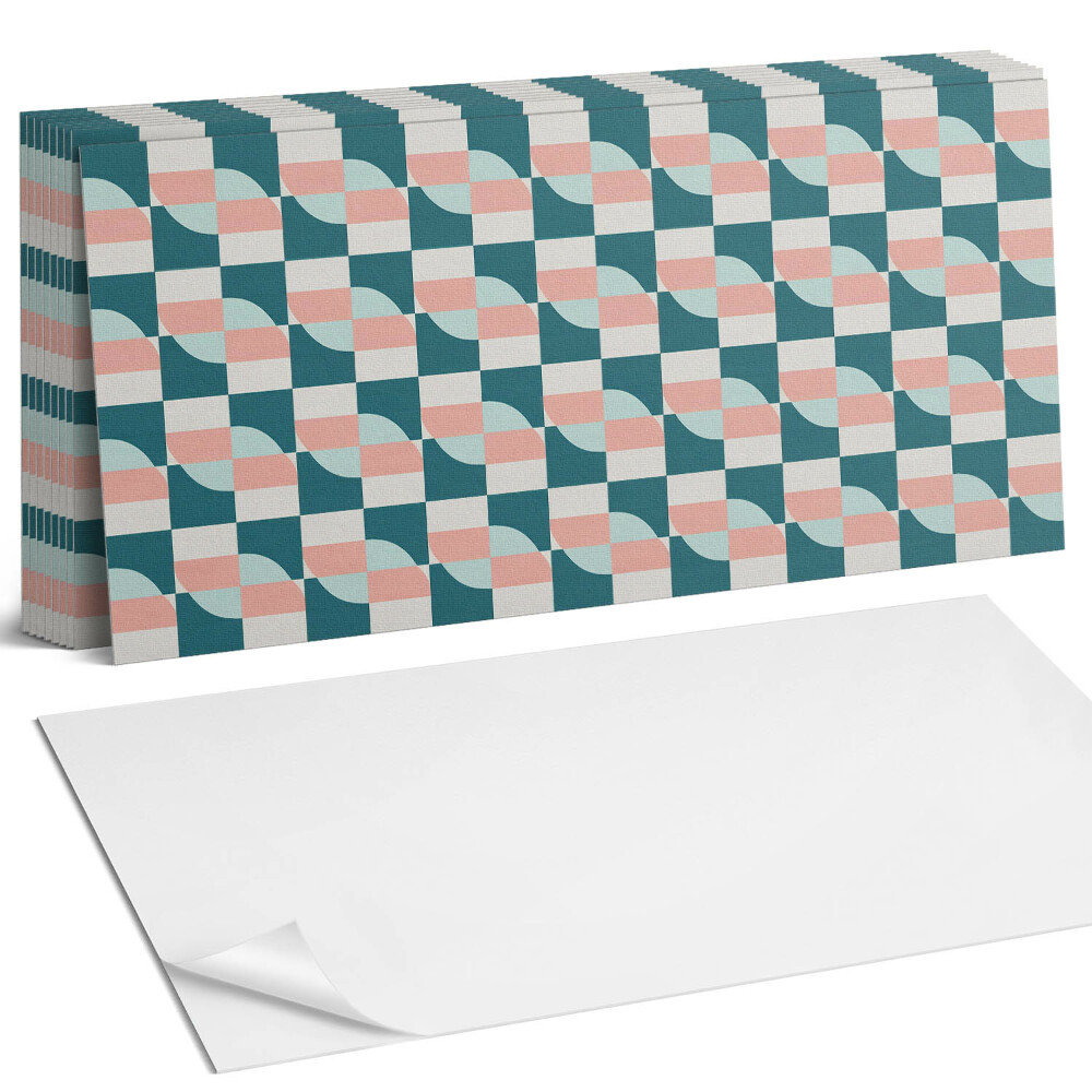 Nástěnný panel do kuchyně Geometrický kostkovaný vzor