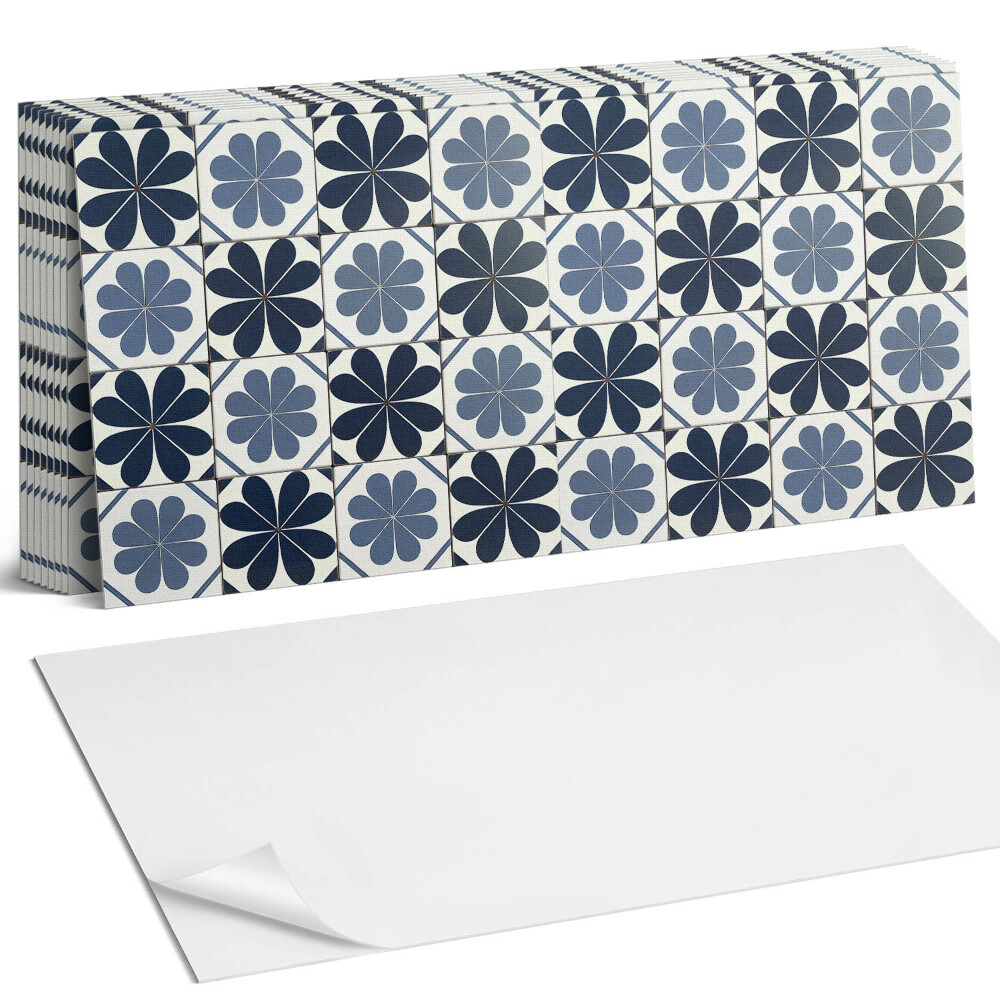 Samolepící panel na zeď Květinový vzor na dlaždicích