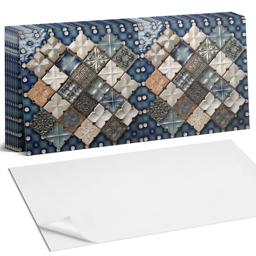 Nástěnný panel za linku Mozaikový dlaždicový vzor