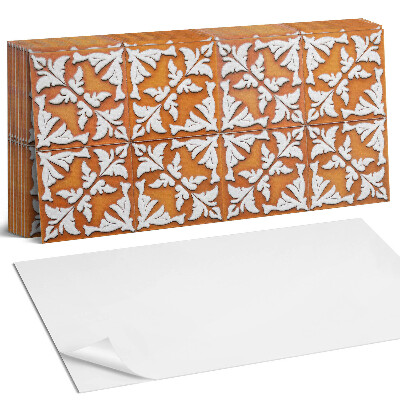 Samolepící panel na zeď Rostlinný vzor na dlaždicích