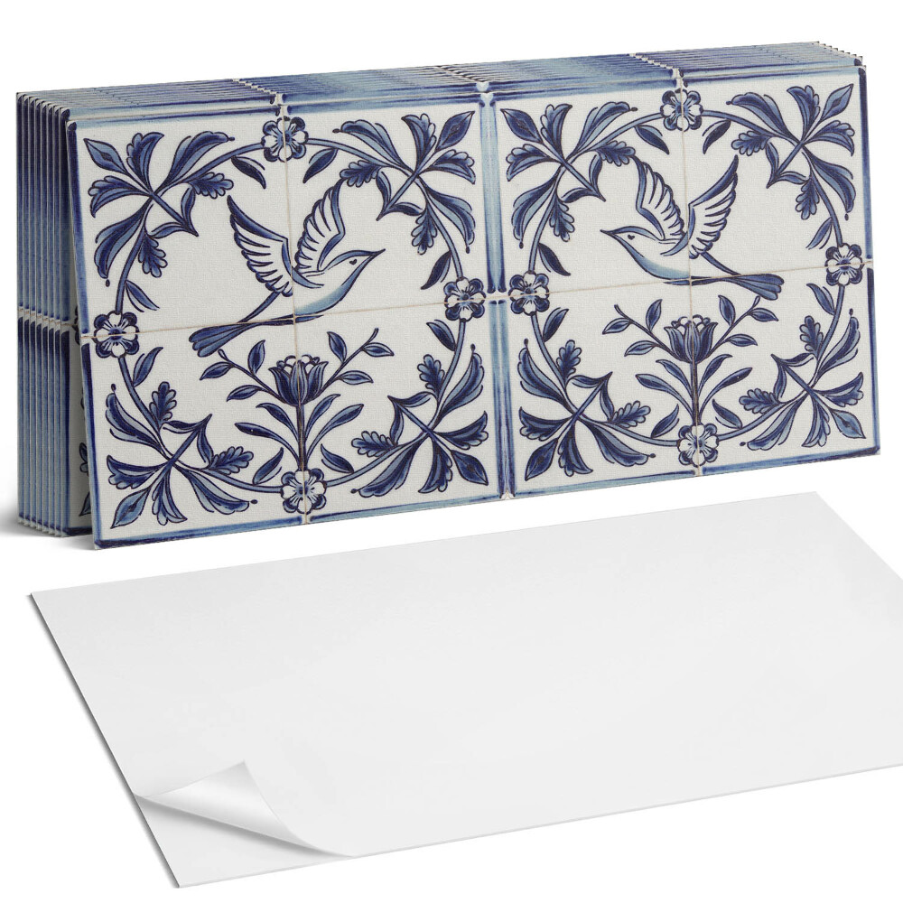 Nástěnný panel do kuchyně Motiv ptáka mezi rostlinami