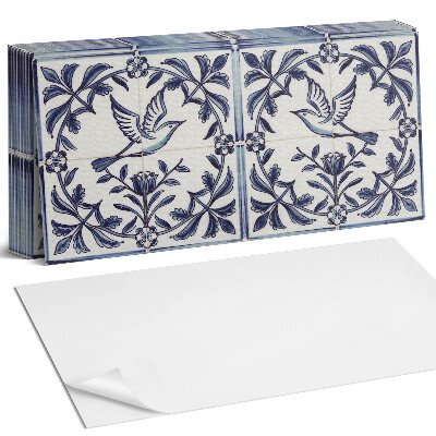 Nástěnný panel do kuchyně Motiv ptáka mezi rostlinami