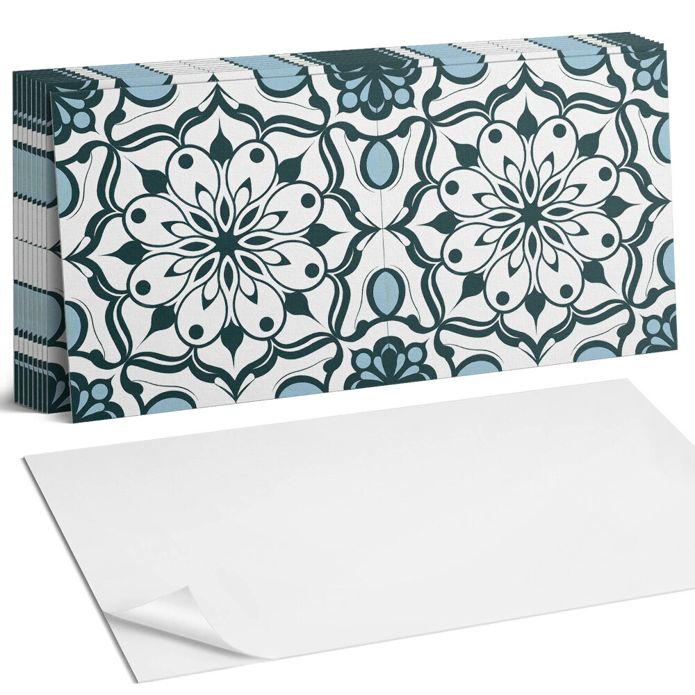 Nástěnný panel za linku Květinový vzor mandaly