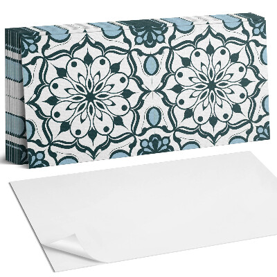 Nástěnný panel za linku Květinový vzor mandaly