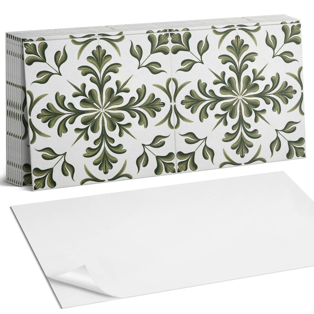 Nástěnný panel za linku Rostlinný vzor na pozadí