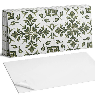 Nástěnný panel za linku Rostlinný vzor na pozadí