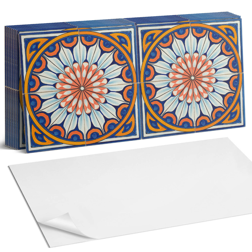 Nástěnný panel za linku Květinový vzor s detaily