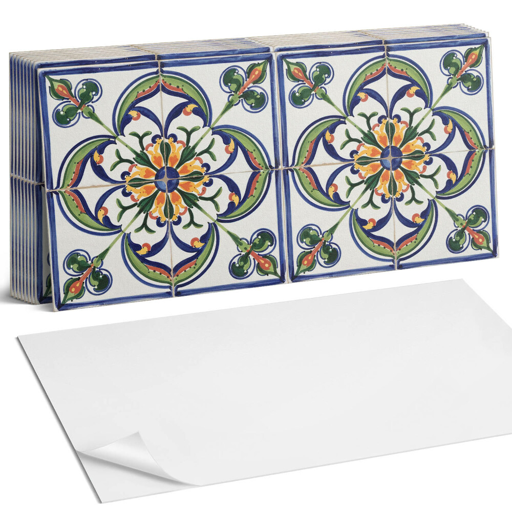 Obkladový panel na stěnu Květinový vzor na dlaždici