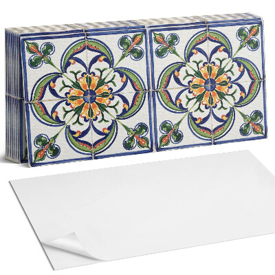 Obkladový panel na stěnu Květinový vzor na dlaždici