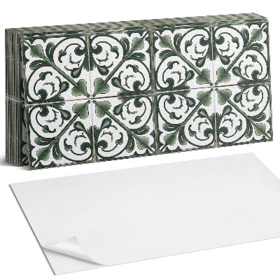 Nástěnný panel za linku Rostlinný vzor s ornamenty