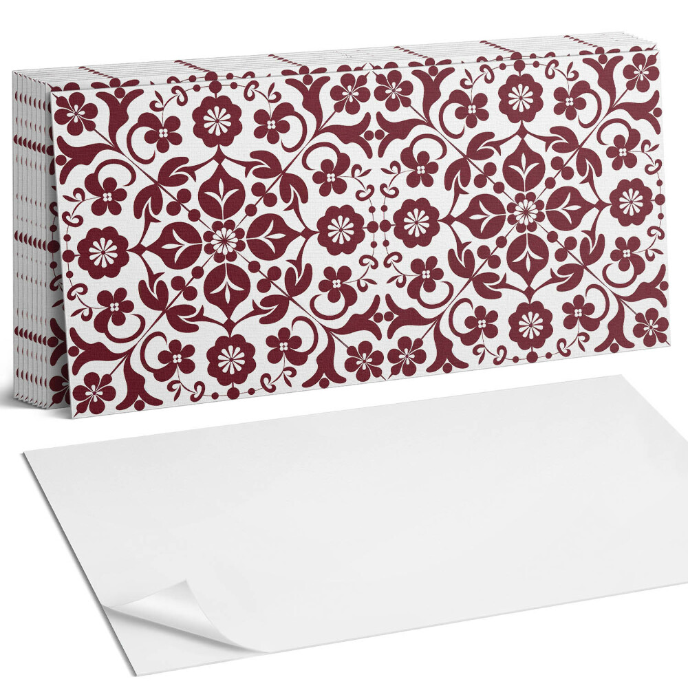 Obkladový panel do kuchyně Květinový vzor s ornamenty