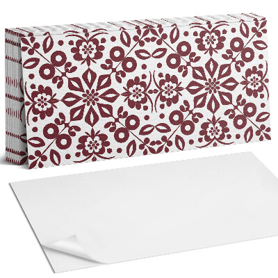 Nástěnný panel do kuchyně Květinový vzor s listy