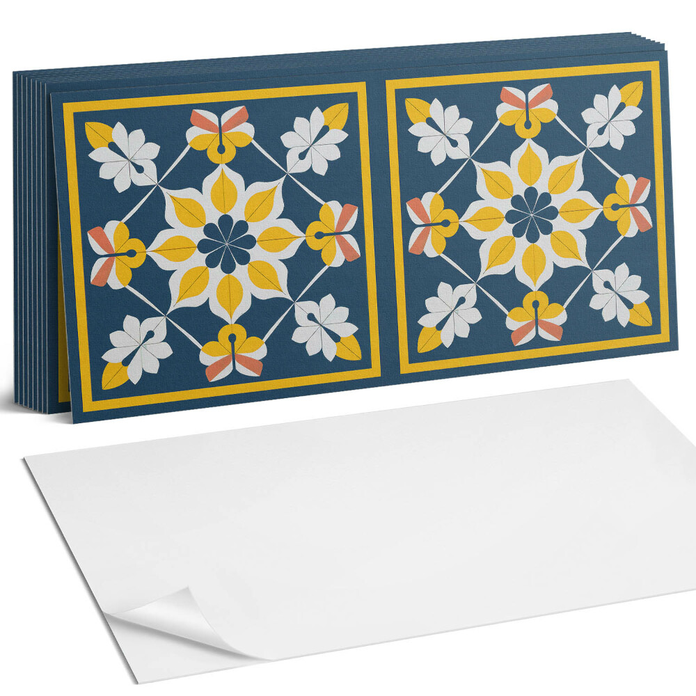 Obkladový panel do kuchyně Květinový vzor v symetrii