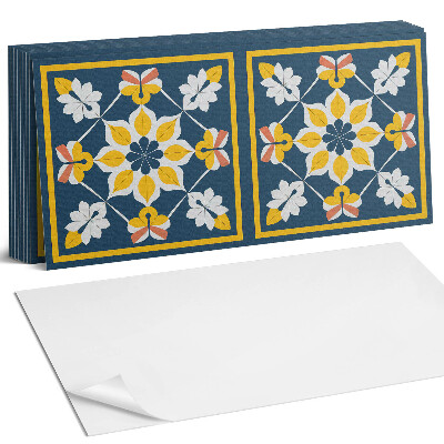 Obkladový panel do kuchyně Květinový vzor v symetrii