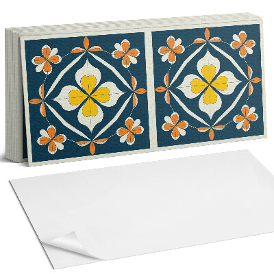 Samolepící panel na zeď Květinový vzor se symetrií