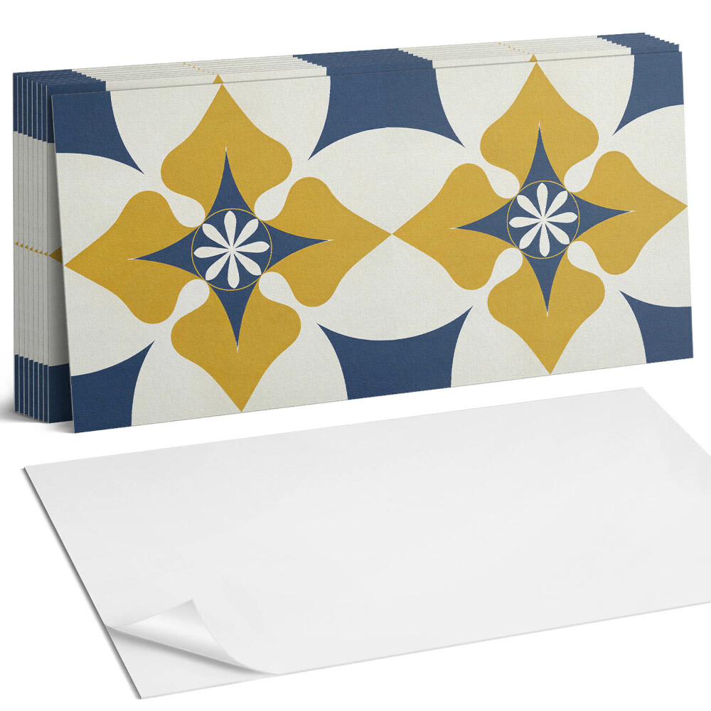 Samolepící panel na zeď Květinový vzor se symetrií