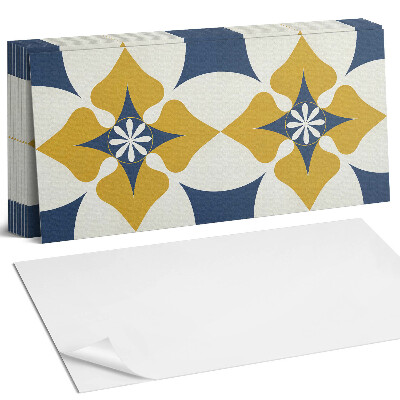 Samolepící panel na zeď Květinový vzor se symetrií