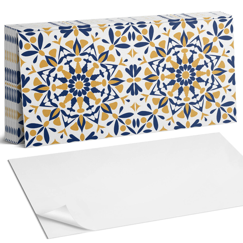 Samolepící panel na zeď Květinový vzor v symetrii