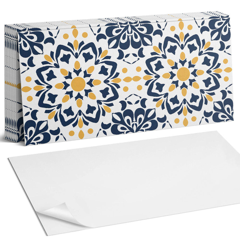 Nástěnný panel za linku Květinový vzor mandaly